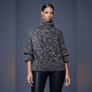 Derek Heart Turtleneck Knit Sweater